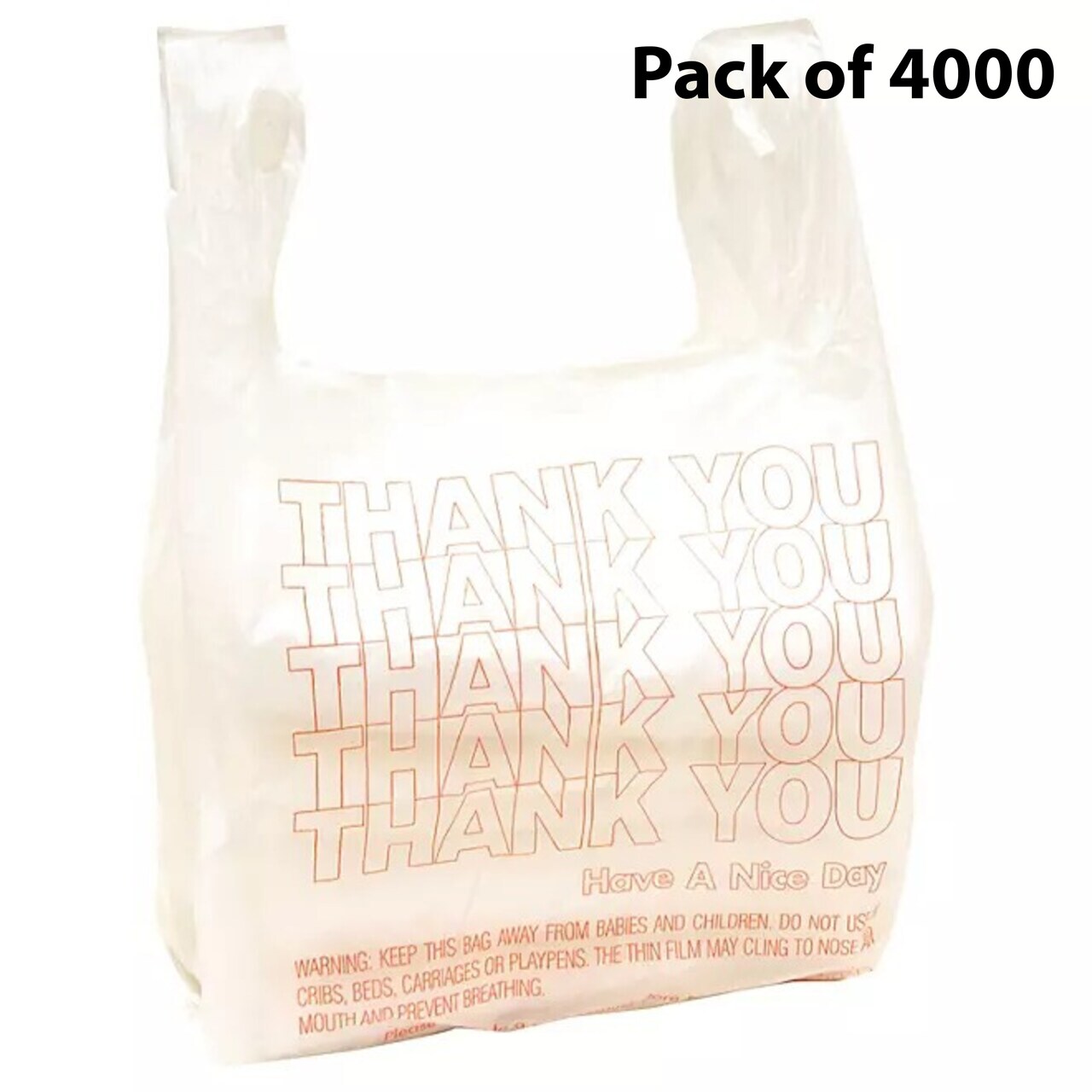 Small Eco-Friendly T-Shirt Carry-Out Bags 7" x 5" x 15" - Long-lasting | Raheev®